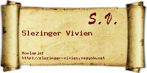 Slezinger Vivien névjegykártya